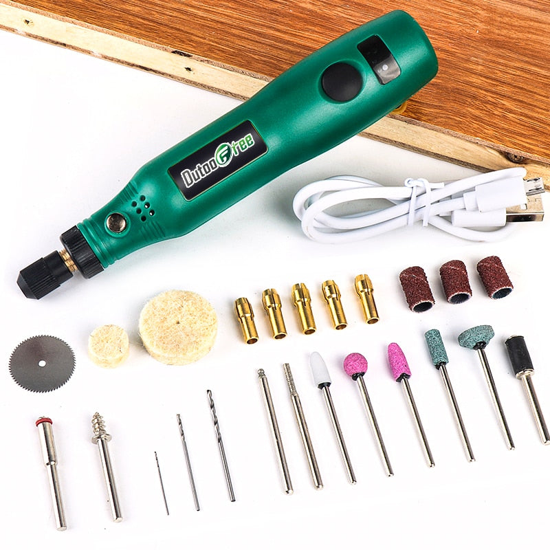 USB Cordless Drill  Engraving Pen DIY For Jewelry Metal Glass - KiwisLove