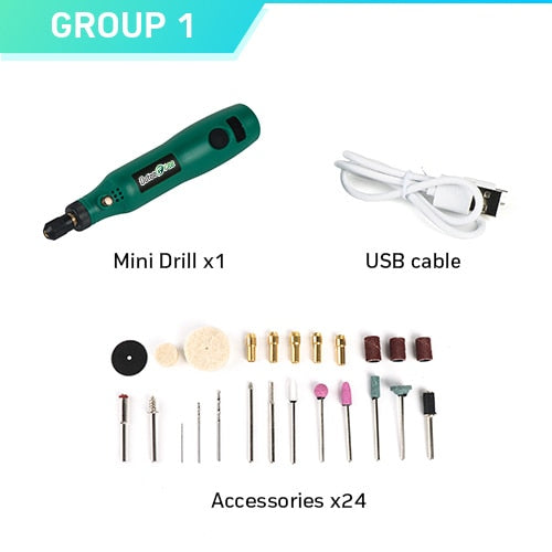 USB Cordless Drill  Engraving Pen DIY For Jewelry Metal Glass - KiwisLove