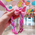 2021 New Girls Cartoon Bow Butterfly Colorful Braid Headband Kids Ponytail - KiwisLove