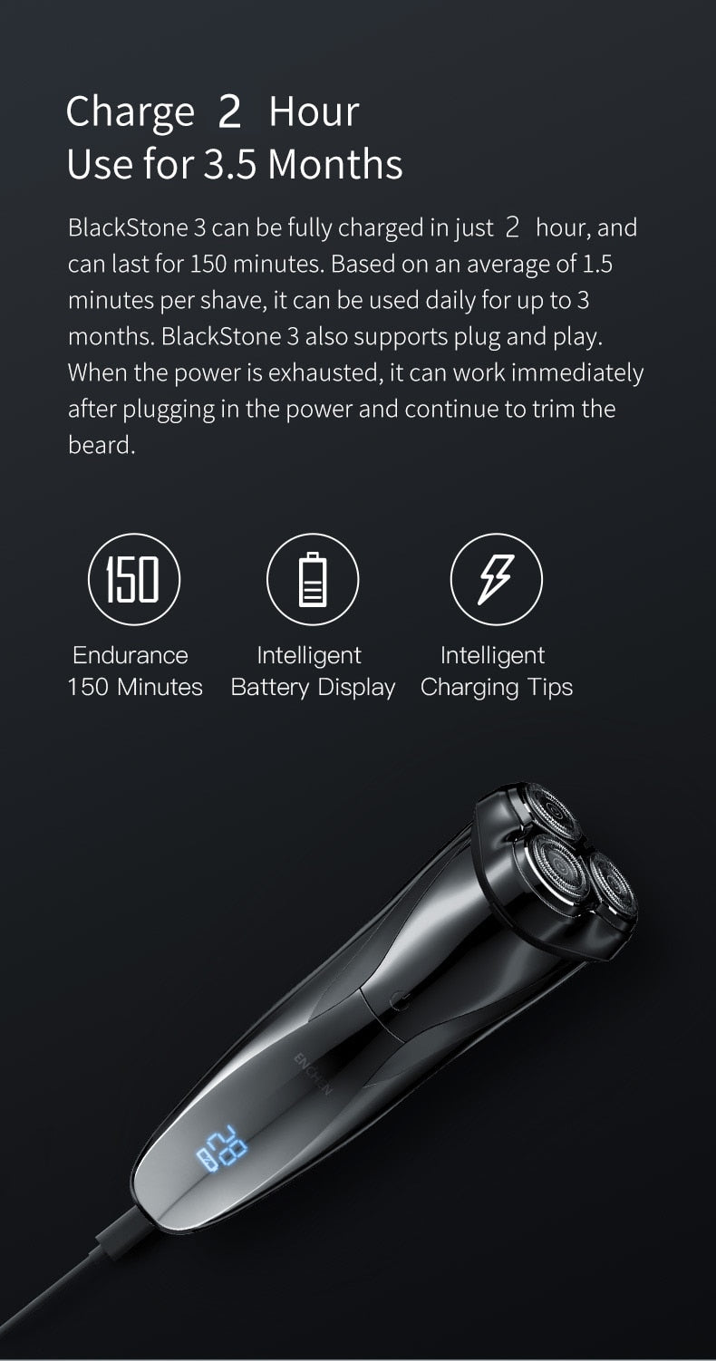 ENCHEN Electric Shaver Men Waterproof Rechargeable Beard Trimmer Razor - KiwisLove