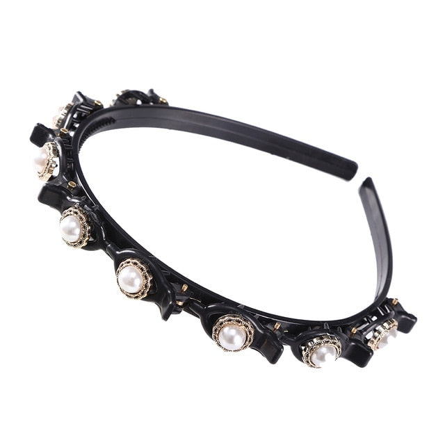Alice Hairband Bezel Headband  Hair Band Hoop Top Metal Double Bangs - KiwisLove