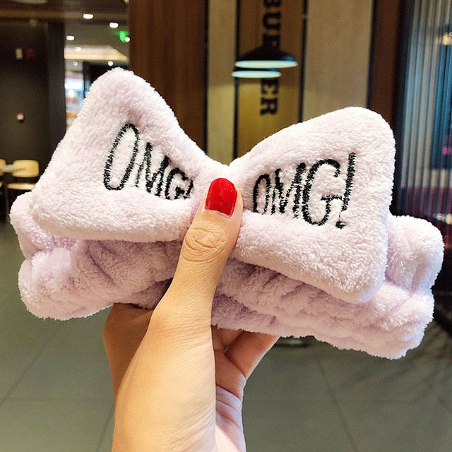 Hair Holder Hairbands Soft Warm Coral Fleece Bow Animal Ears Headband - KiwisLove