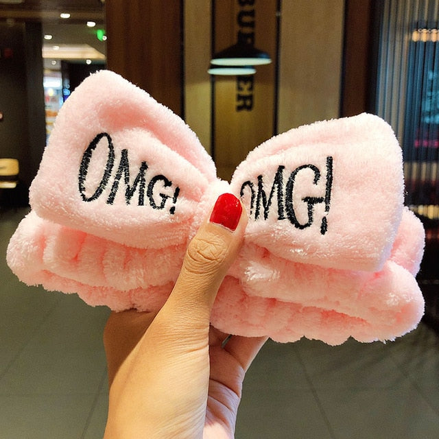 Hair Holder Hairbands Soft Warm Coral Fleece Bow Animal Ears Headband - KiwisLove