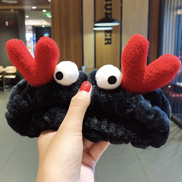 Hair Holder Hairbands Soft Warm Coral Fleece Bow Animal Ears Headband - KiwisLove