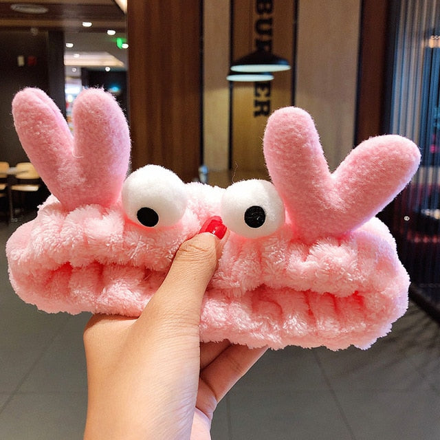 Hair Holder Hairbands Soft Warm Coral Fleece Bow Animal Ears Headband - KiwisLove