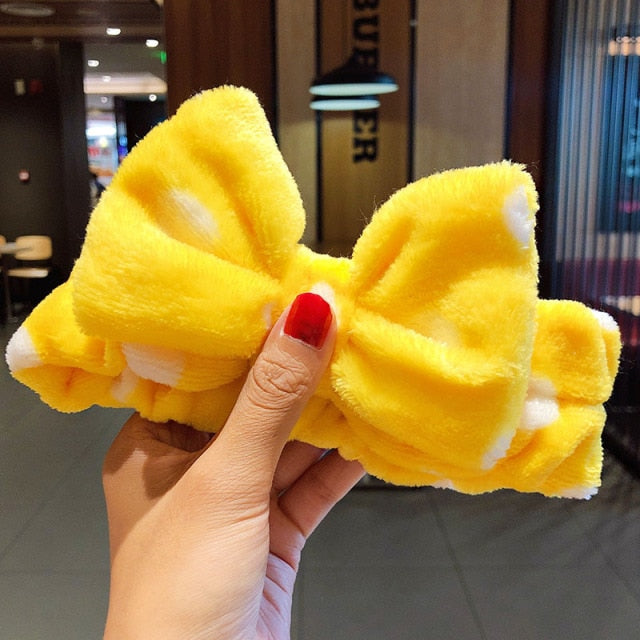 Hair Holder Hairbands Soft Warm Coral Fleece Bow Animal Ears Headband - KiwisLove