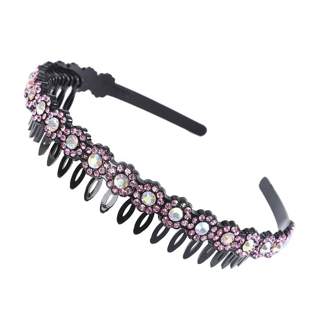 Alice Hairband Bezel Headband  Hair Band Hoop Top Metal Double Bangs - KiwisLove