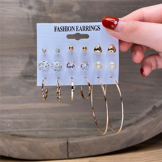 17KM Gold Metal Earrings Set For Women Geometric  2021 Trend Set - KiwisLove