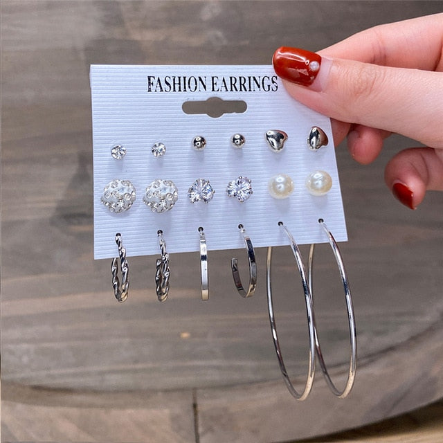 17KM Gold Metal Earrings Set For Women Geometric  2021 Trend Set - KiwisLove