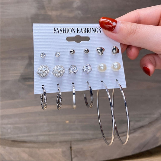 17KM Gold Metal Earrings Set For Women Geometric  2021 Trend Set - KiwisLove