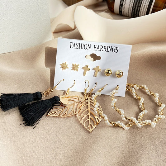 17KM Gold Metal Earrings Set For Women Geometric  2021 Trend Set - KiwisLove