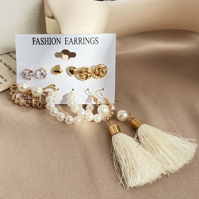 17KM Gold Metal Earrings Set For Women Geometric  2021 Trend Set - KiwisLove