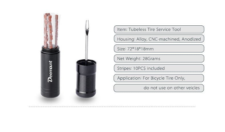 Deemount original Bicycle Tubeless Tire Repair Tool Tyre Drill Puncture - KiwisLove