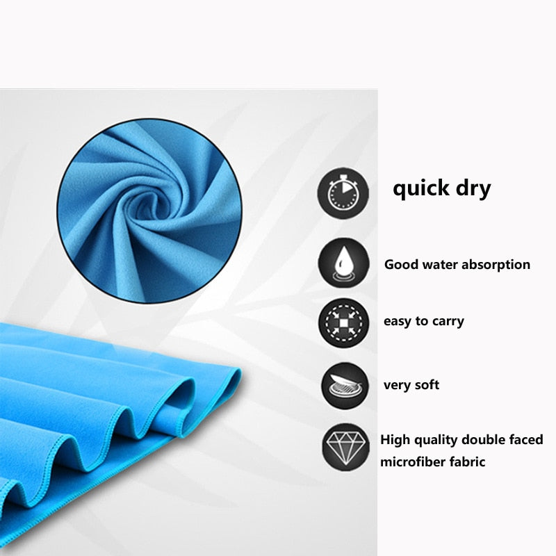 Quick Dry Sports Towel Portable Beach Towel Water Absorbent swimming - KiwisLove
