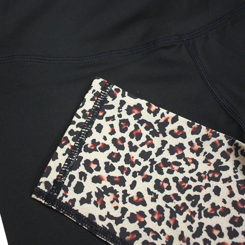 Leopard Women Yoga Sets Fitness Ensemble Gym Running Tracksuit Workout - KiwisLove