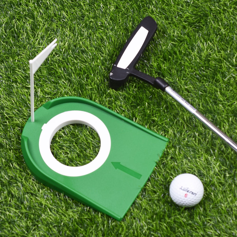 Golf Putting Trainer With Hole Flag Putter Green Practice Aid - KiwisLove