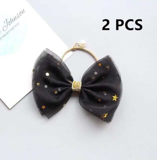 NEW Kids animal flower Ribbon hair bow elastic hair band - KiwisLove