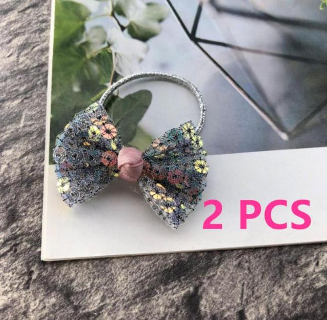 NEW Kids animal flower Ribbon hair bow elastic hair band - KiwisLove