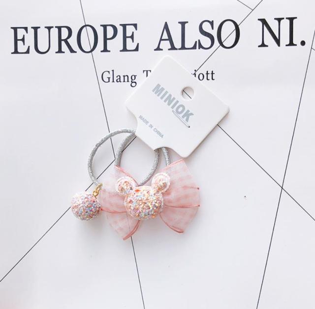 NEW Kids animal flower Ribbon hair bow elastic hair band - KiwisLove