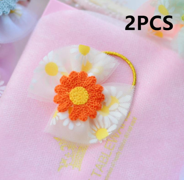 NEW Kids animal flower Ribbon hair bow elastic hair band - KiwisLove