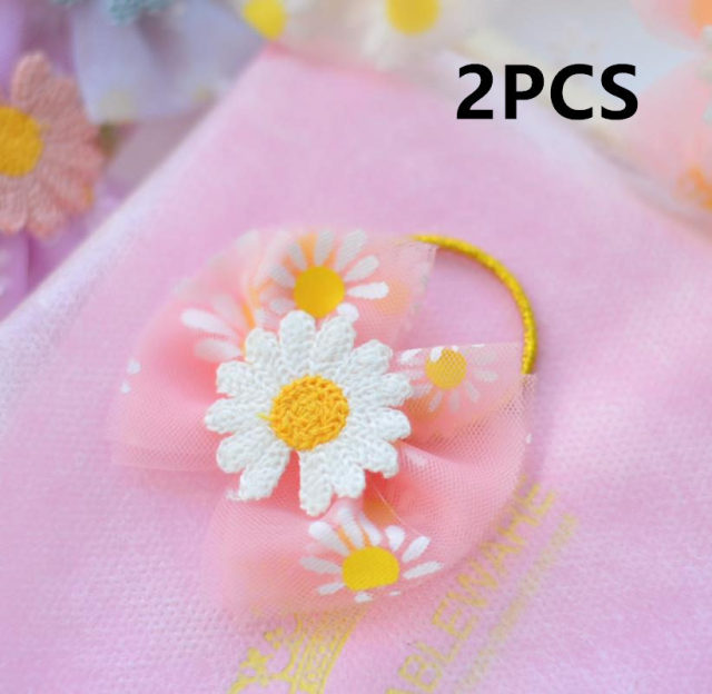 NEW Kids animal flower Ribbon hair bow elastic hair band - KiwisLove