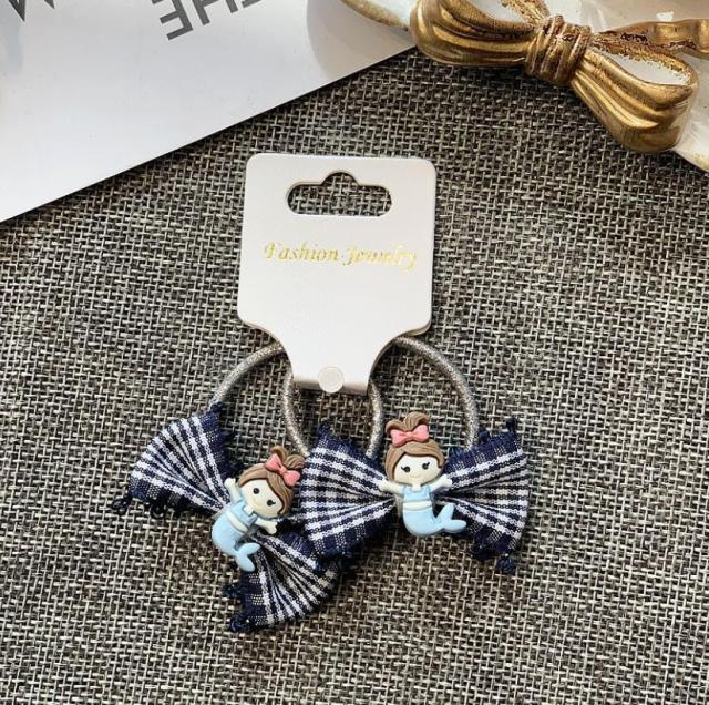 NEW Kids animal flower Ribbon hair bow elastic hair band - KiwisLove