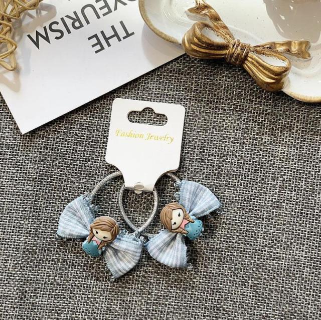 NEW Kids animal flower Ribbon hair bow elastic hair band - KiwisLove