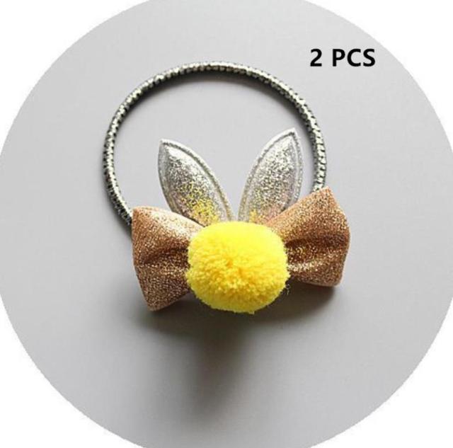 NEW Kids animal flower Ribbon hair bow elastic hair band - KiwisLove