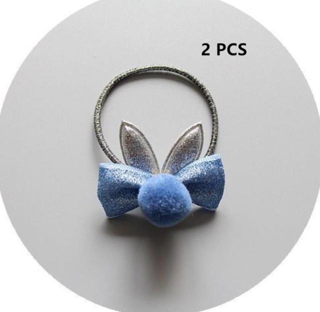 NEW Kids animal flower Ribbon hair bow elastic hair band - KiwisLove