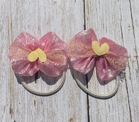 NEW Kids animal flower Ribbon hair bow elastic hair band - KiwisLove