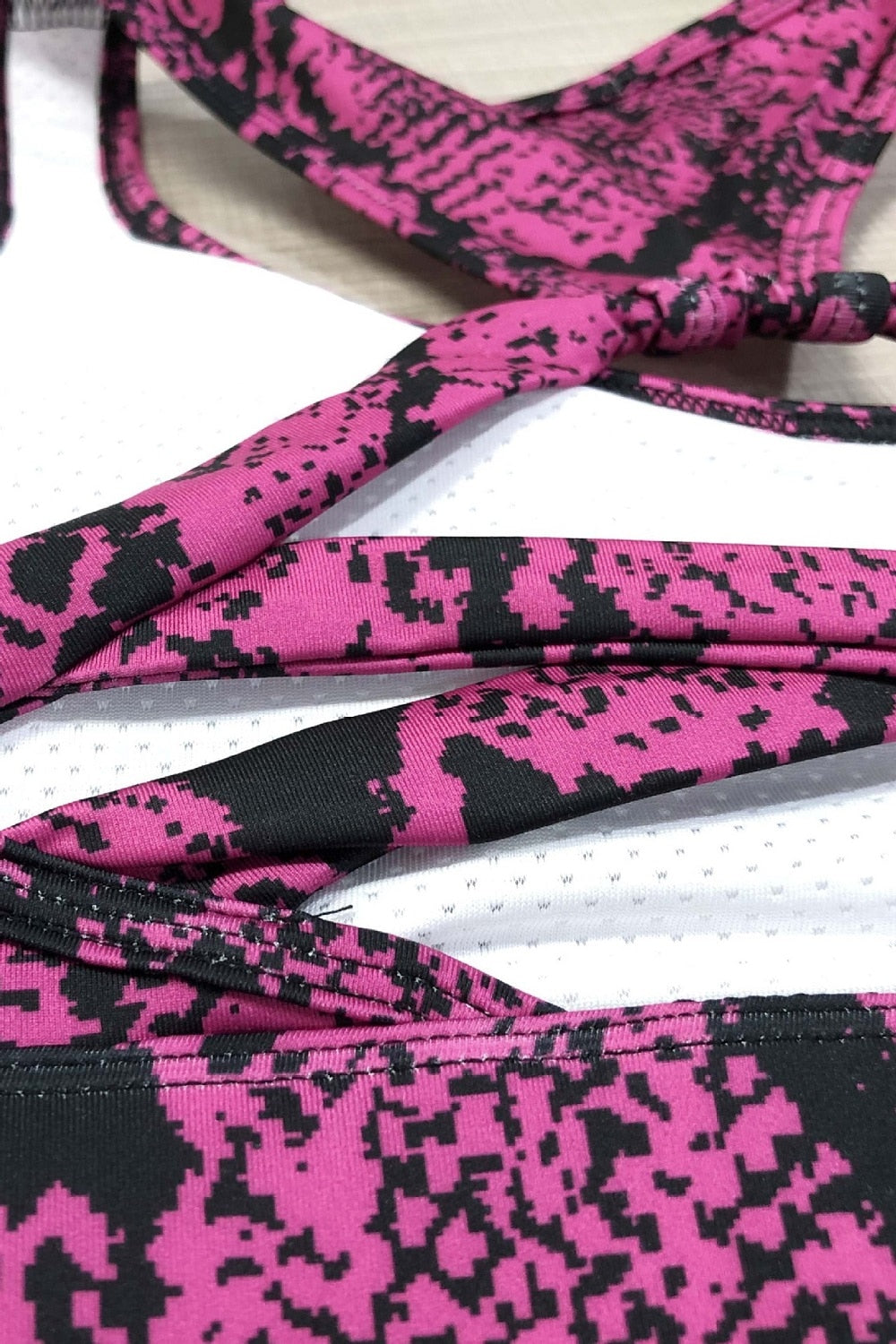 Women Yoga Suit Snake Top Bras High Waist Legging Gym Outfit Running Fitness - KiwisLove