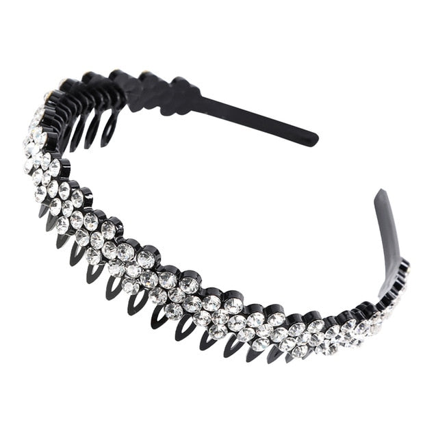 Alice Hairband Bezel Headband  Hair Band Hoop Top Metal Double Bangs - KiwisLove