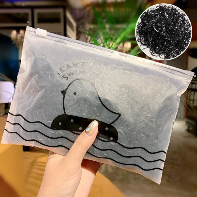 1000PCS  Girls  Ring Disposable Elastic Hair Bands Children Scrunchies Ponytail Holder - KiwisLove