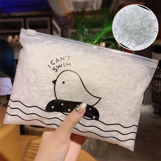 1000PCS  Girls  Ring Disposable Elastic Hair Bands Children Scrunchies Ponytail Holder - KiwisLove