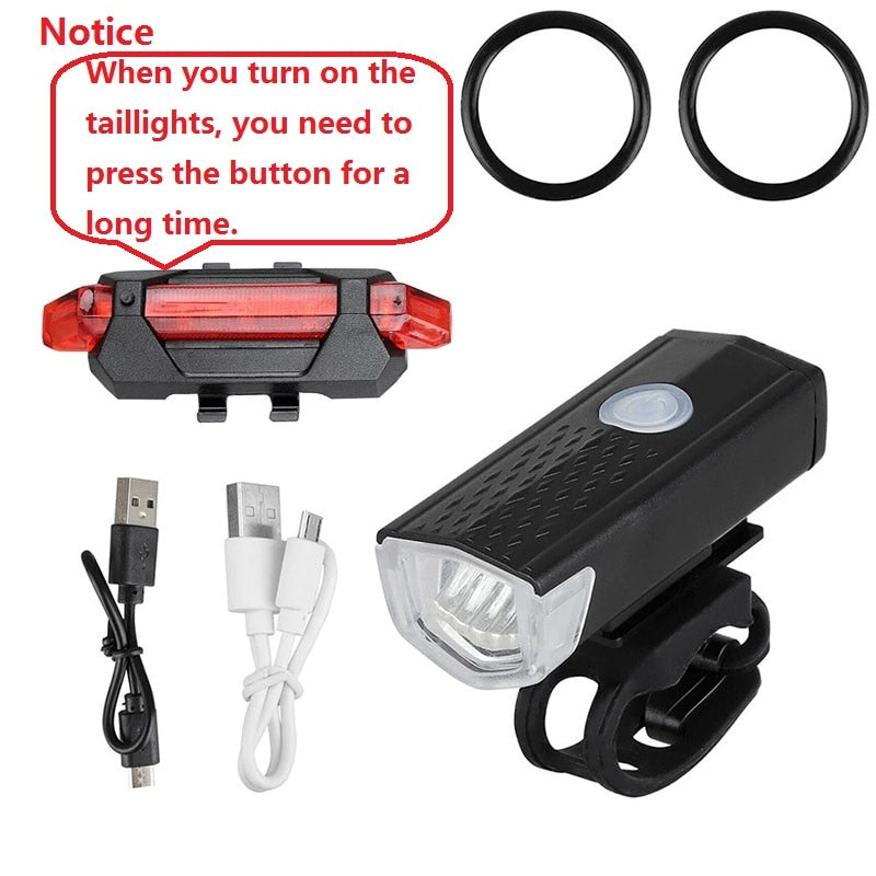 Bike Light MTB Bicycle USB Rechargeable - KiwisLove