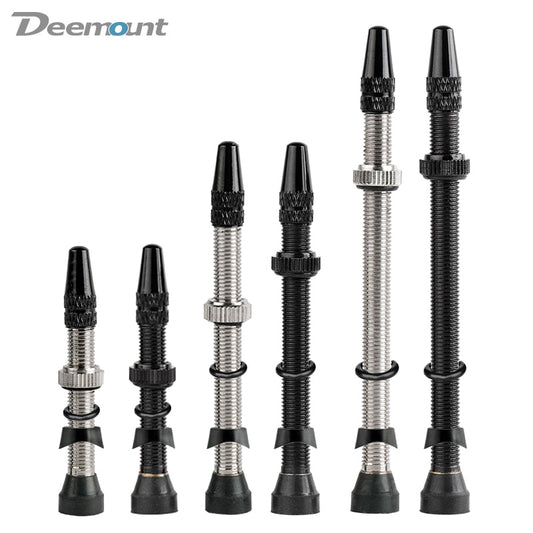 Deemount  2PCS Bicycle Tubeless Tire Presta Valve Brass Core Brass Stem W/ Alloy & Tool - KiwisLove