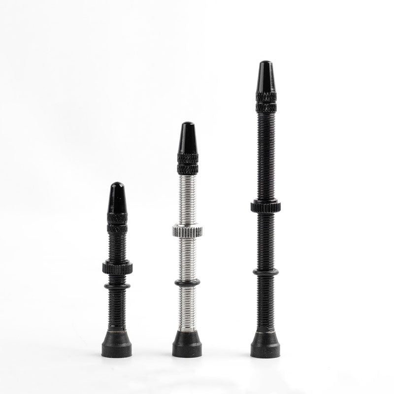 Deemount  2PCS Bicycle Tubeless Tire Presta Valve Brass Core Brass Stem W/ Alloy & Tool - KiwisLove