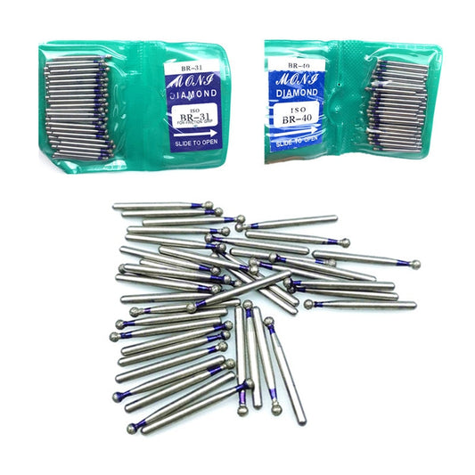 50PCS Dental Diamond FG High Speed Burs BR SERIES for teeth polishing 1.6mm - KiwisLove