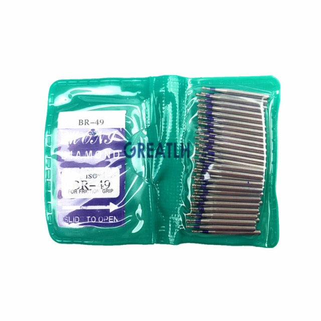 50PCS Dental Diamond FG High Speed Burs BR SERIES for teeth polishing 1.6mm - KiwisLove