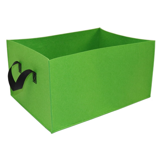 Raised Garden Bed Rectangle Grow Bags Vegetable Planting Container Fabric Potato Flower Nursery Planter Seedling Pot With Handle - KiwisLove