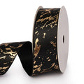 25mm Gift Ribbon Satin Marble/Crack Gold Foil Printed For Gift Wrapping Home Decor Handmade Hair Bow Material DIY Craft Ribbon - KiwisLove