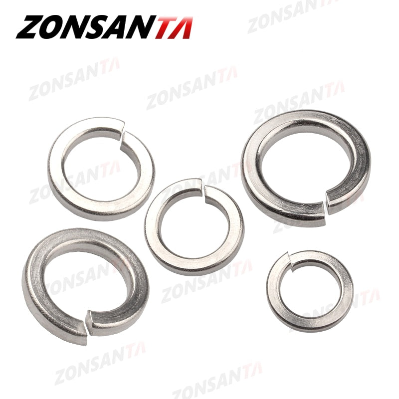 A2 304 Stainless Steel Split Spring Lock Washer locking Elastic Gasket - KiwisLove