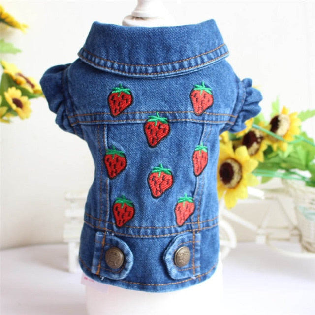 Spring Denim Dog Vest Shih Tzu Clothes for Small Dogs Yorkshire Terrier Puppy Jeans Jacket for Chihuahua Apparel Cat Clothes - KiwisLove