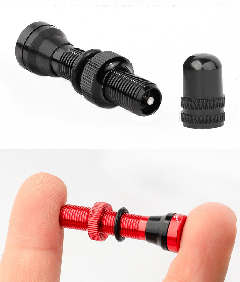 Bicycle Schrader A/V Valve for Road Tubeless Rim Alloy Stem Brass Core Nipple Cycling DIY Accessories - KiwisLove