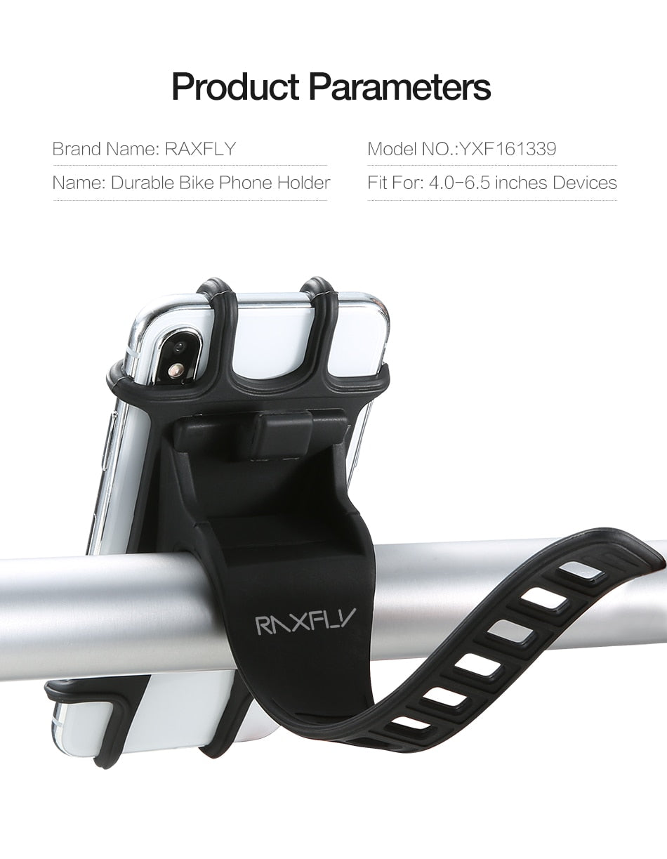 Silicone Bicycle Phone Holder Non-Slip Adjustable Bike Mount Bracket Phone Holder - KiwisLove