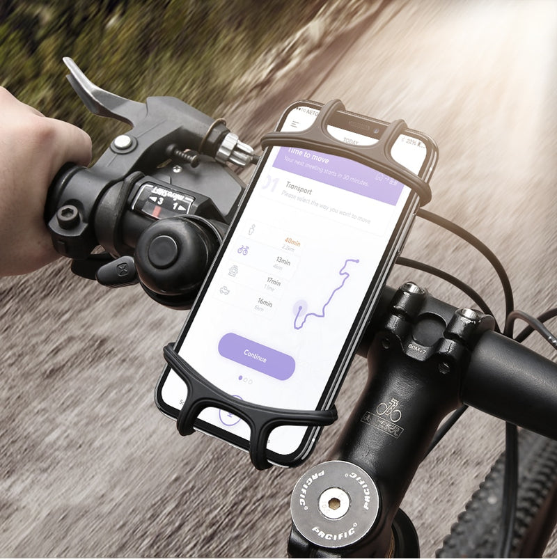 Silicone Bicycle Phone Holder Non-Slip Adjustable Bike Mount Bracket Phone Holder - KiwisLove