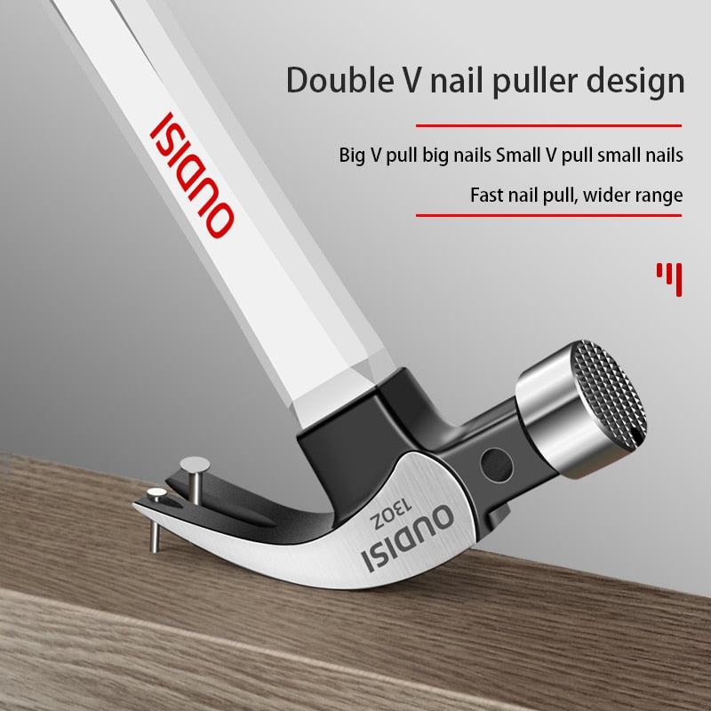 OUDISI Claw Hammer Magnetic Automatic Nail Suction Double  Nail Slot - KiwisLove