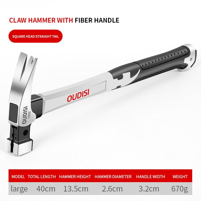 OUDISI Claw Hammer Magnetic Automatic Nail Suction Double  Nail Slot - KiwisLove