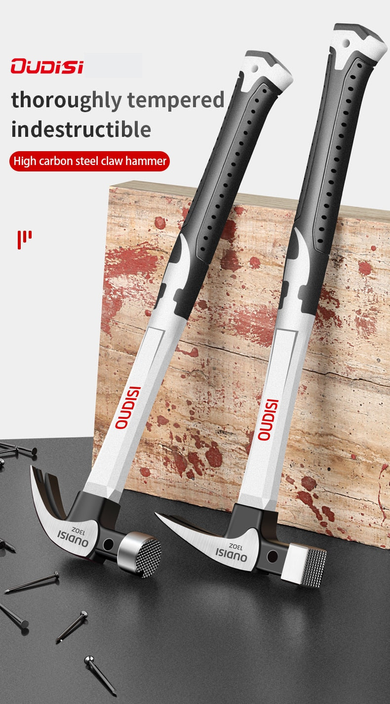 OUDISI Claw Hammer Magnetic Automatic Nail Suction Double  Nail Slot - KiwisLove