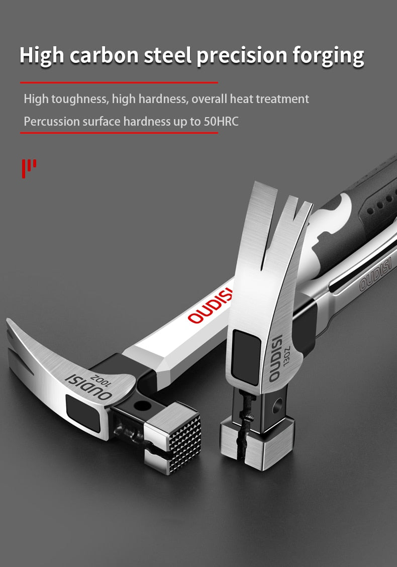 OUDISI Claw Hammer Magnetic Automatic Nail Suction Double  Nail Slot - KiwisLove